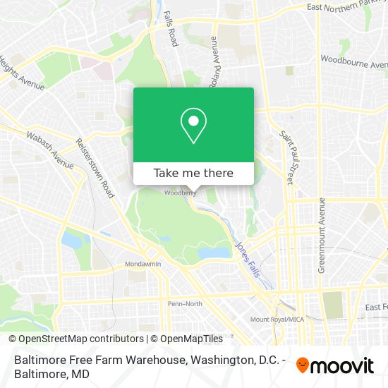 Baltimore Free Farm Warehouse map