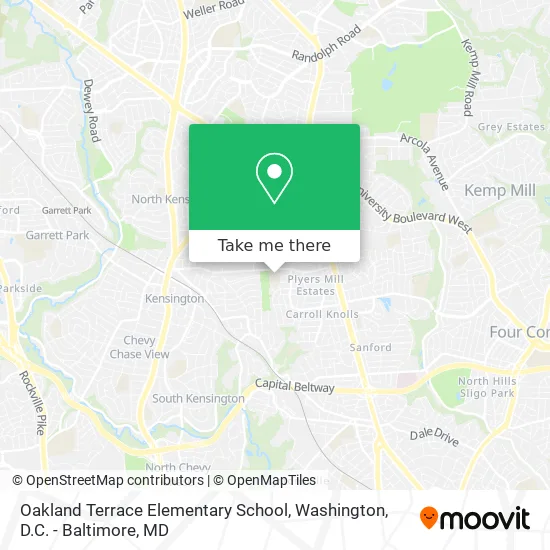 Mapa de Oakland Terrace Elementary School