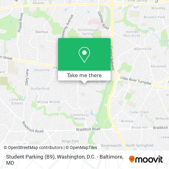 Student Parking (B9) map