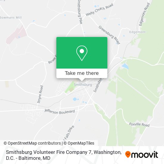 Smithsburg Volunteer Fire Company 7 map