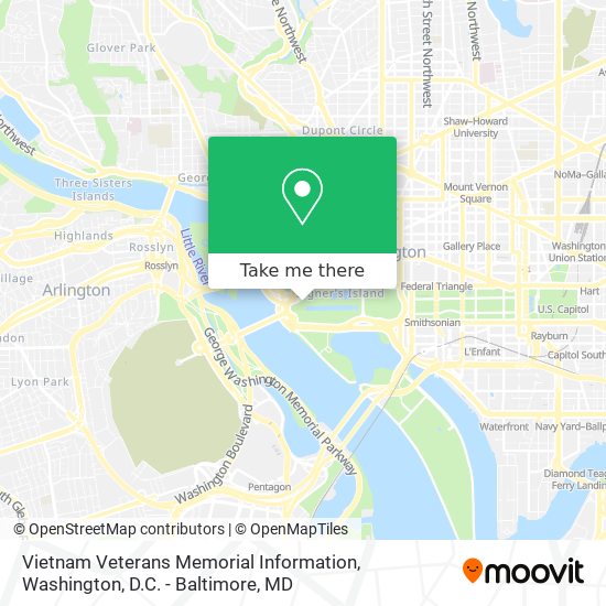 Mapa de Vietnam Veterans Memorial Information