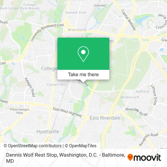 Dennis Wolf Rest Stop map