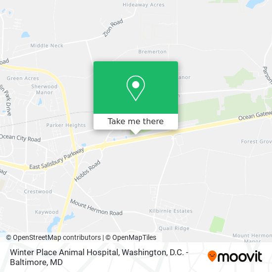 Mapa de Winter Place Animal Hospital