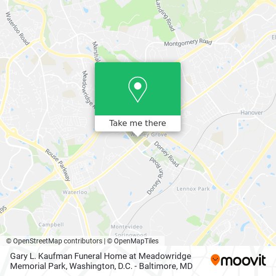 Mapa de Gary L. Kaufman Funeral Home at Meadowridge Memorial Park