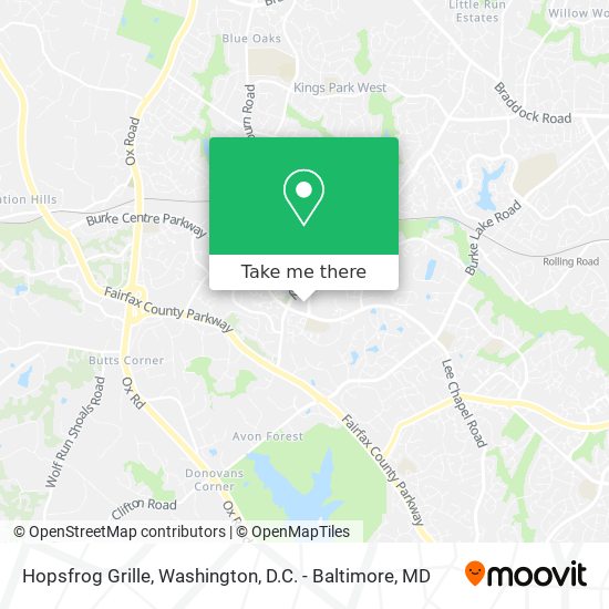 Hopsfrog Grille map