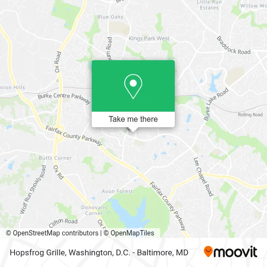 Hopsfrog Grille map