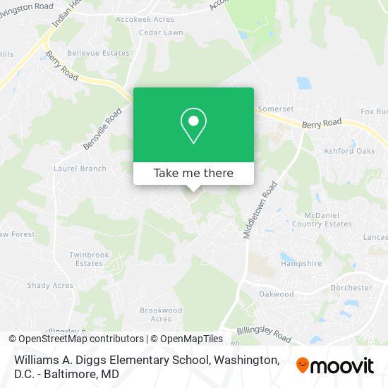 Williams A. Diggs Elementary School map