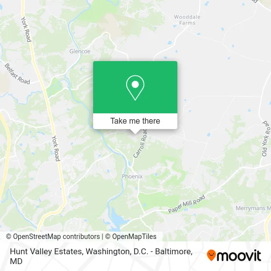 Hunt Valley Estates map