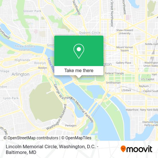 Lincoln Memorial Circle map