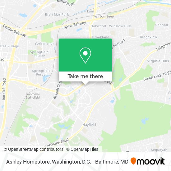 Ashley Homestore map