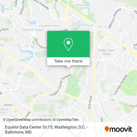 Mapa de Equinix Data Center  Dc15