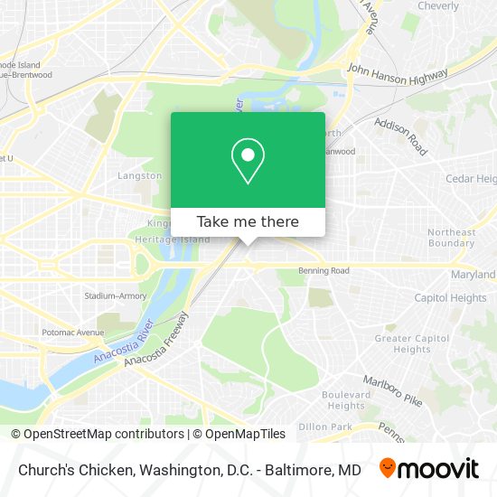 Mapa de Church's Chicken