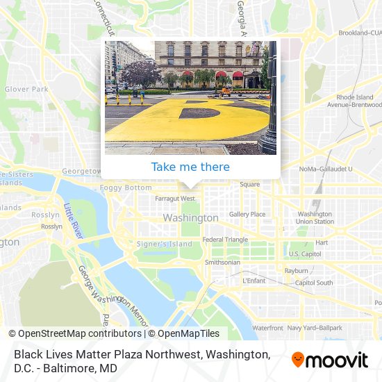Mapa de Black Lives Matter Plaza Northwest