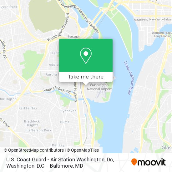 Mapa de U.S. Coast Guard - Air Station Washington, Dc