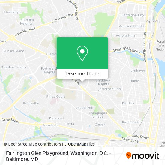 Fairlington Glen Playground map