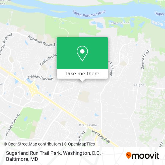 Mapa de Sugarland Run Trail Park