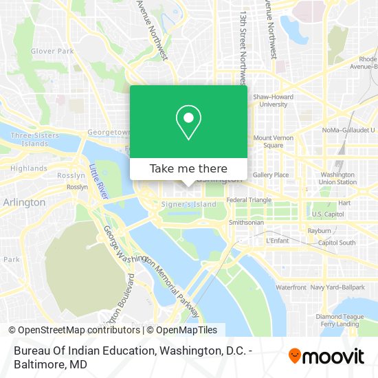 Bureau Of Indian Education map