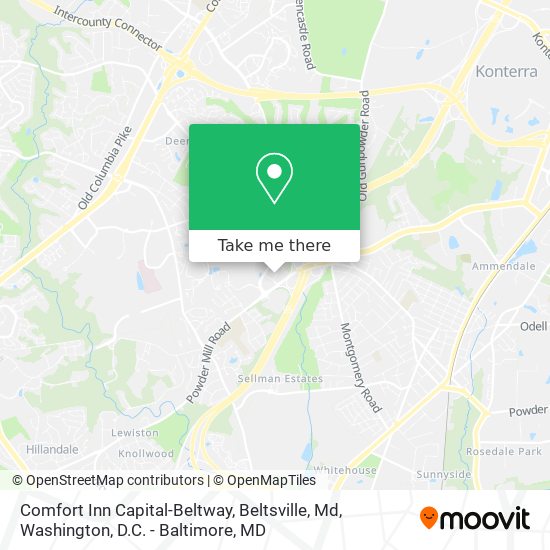 Comfort Inn Capital-Beltway, Beltsville, Md map