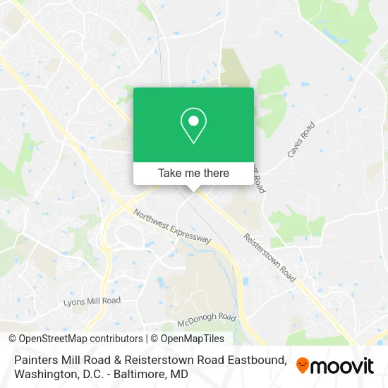 Painters Mill Road & Reisterstown Road Eastbound map