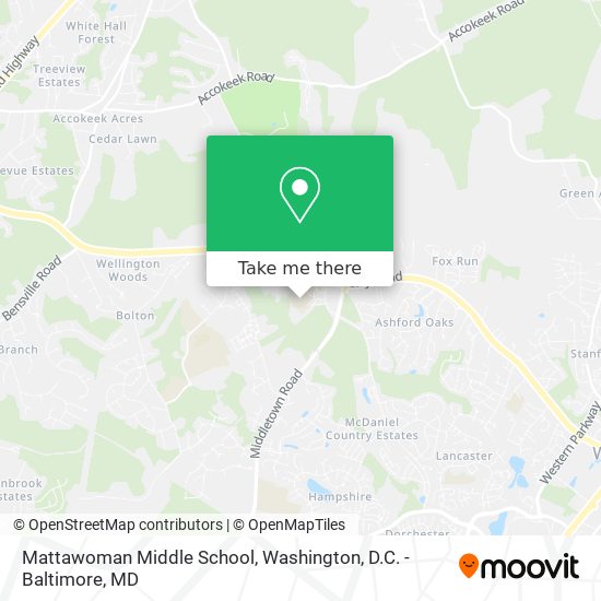 Mapa de Mattawoman Middle School