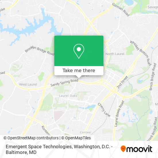 Mapa de Emergent Space Technologies