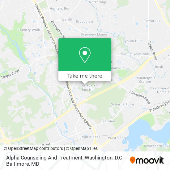 Alpha Counseling And Treatment map