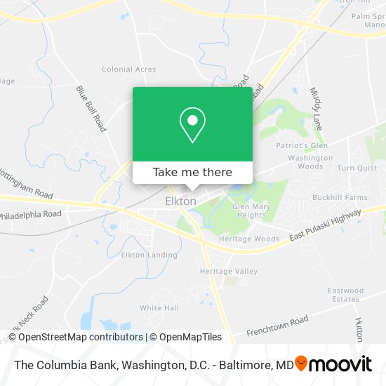 The Columbia Bank map