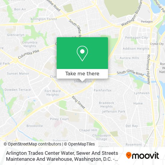 Mapa de Arlington Trades Center Water, Sewer And Streets Maintenance And Warehouse