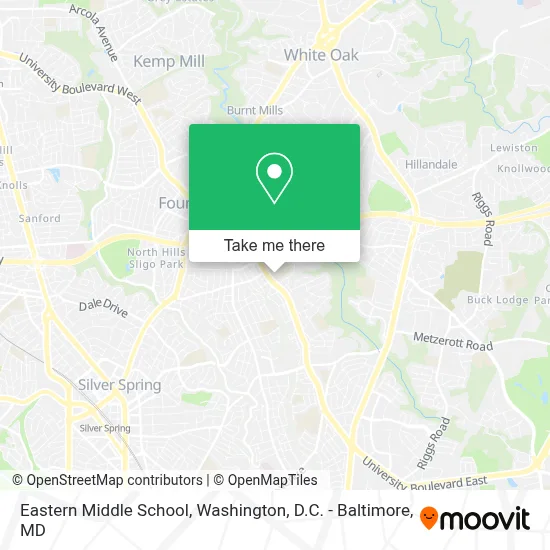 Eastern Middle School map