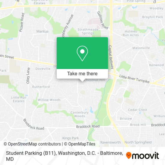 Student Parking (B11) map