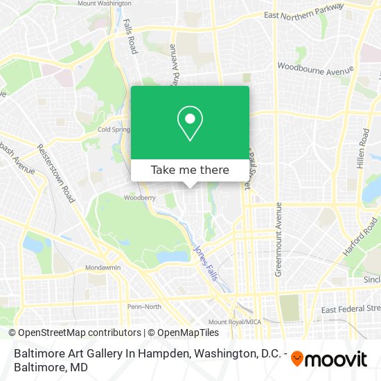 Mapa de Baltimore Art Gallery In Hampden