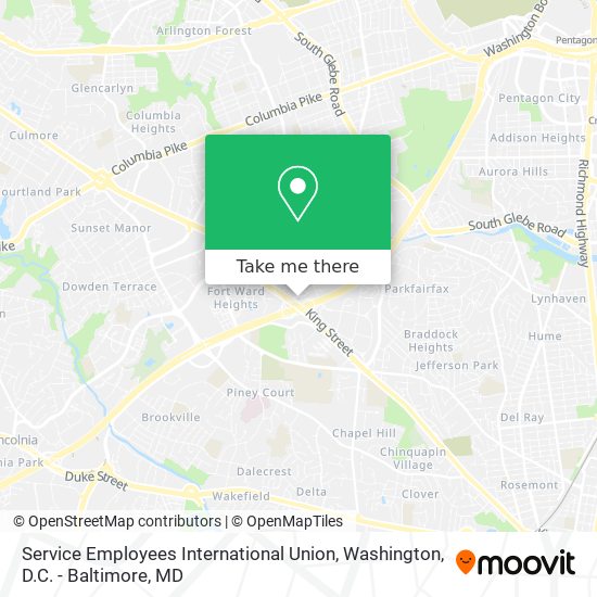 Service Employees International Union map