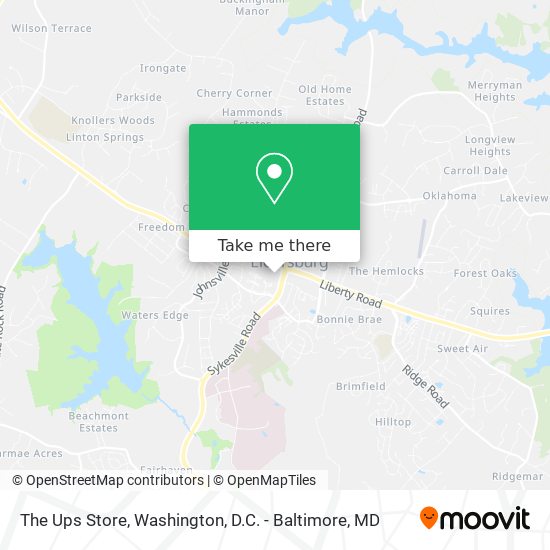 The Ups Store map