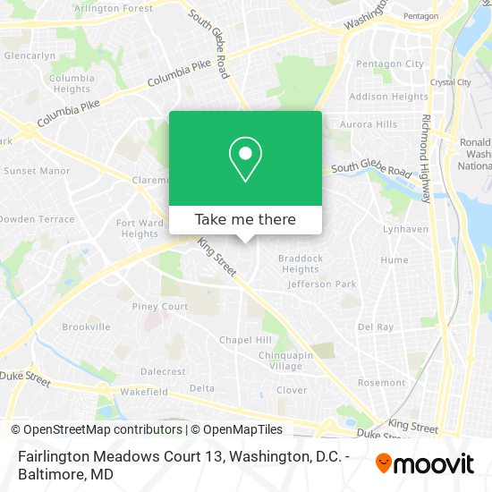 Mapa de Fairlington Meadows Court 13