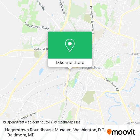Mapa de Hagerstown Roundhouse Museum