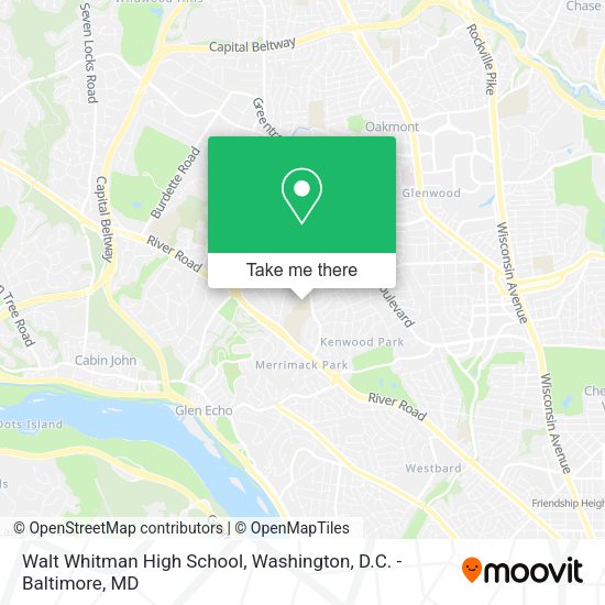 Walt Whitman High School map