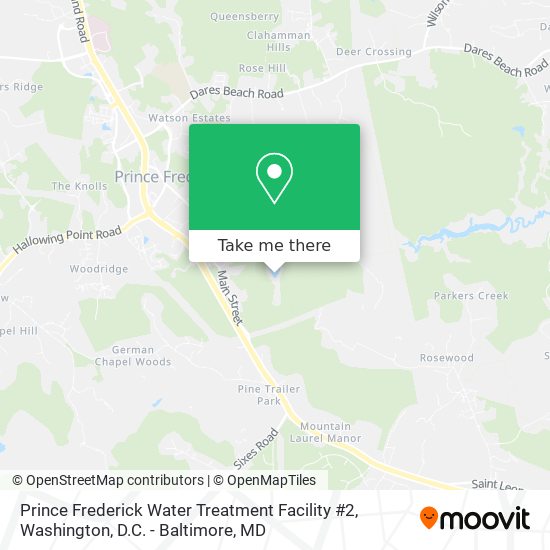 Prince Frederick Water Treatment Facility #2 map