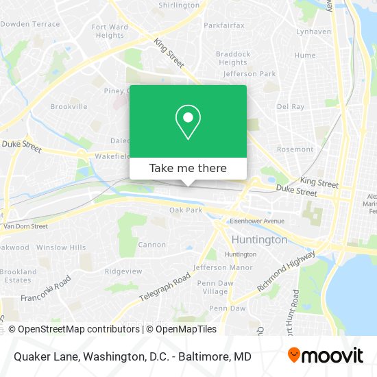 Quaker Lane map