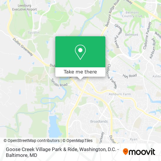 Goose Creek Village Park & Ride map
