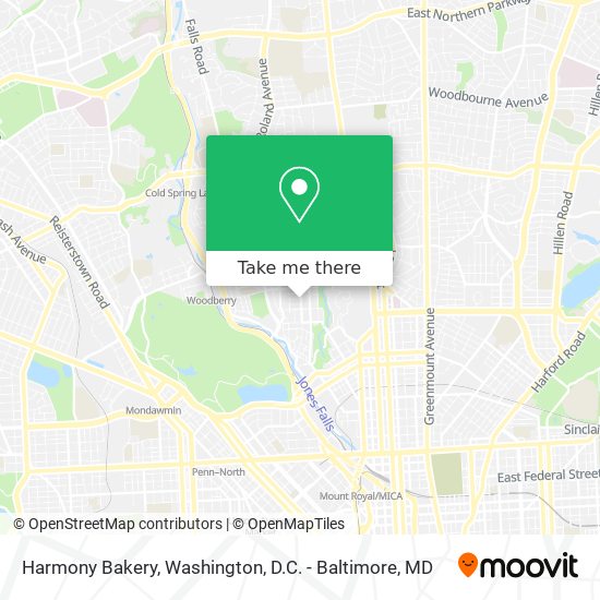 Mapa de Harmony Bakery