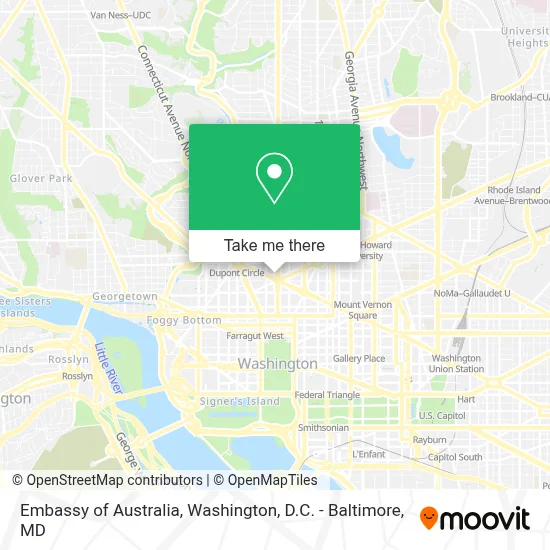 Embassy Of Australia map