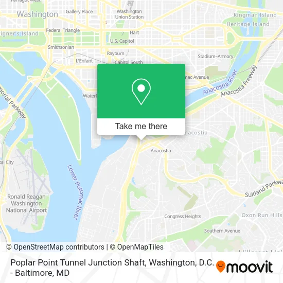 Mapa de Poplar Point Tunnel Junction Shaft