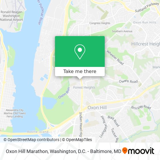 Oxon Hill Marathon map