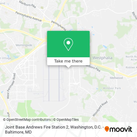 Joint Base Andrews Fire Station 2 map