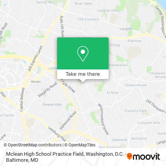 Mapa de Mclean High School Practice Field