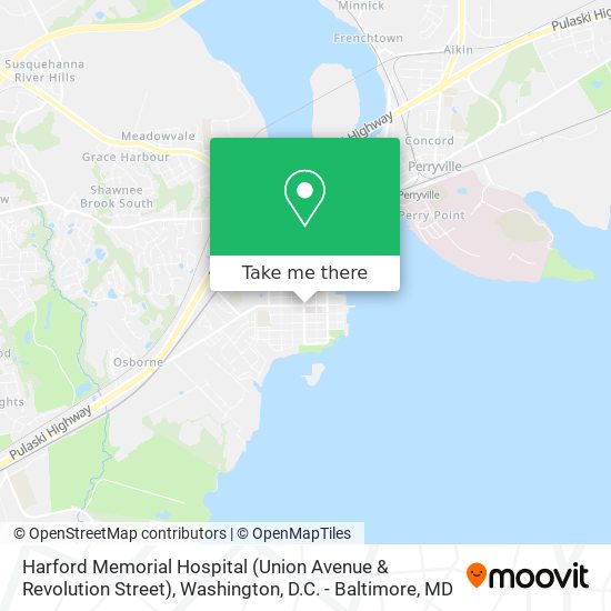 Mapa de Harford Memorial Hospital (Union Avenue & Revolution Street)