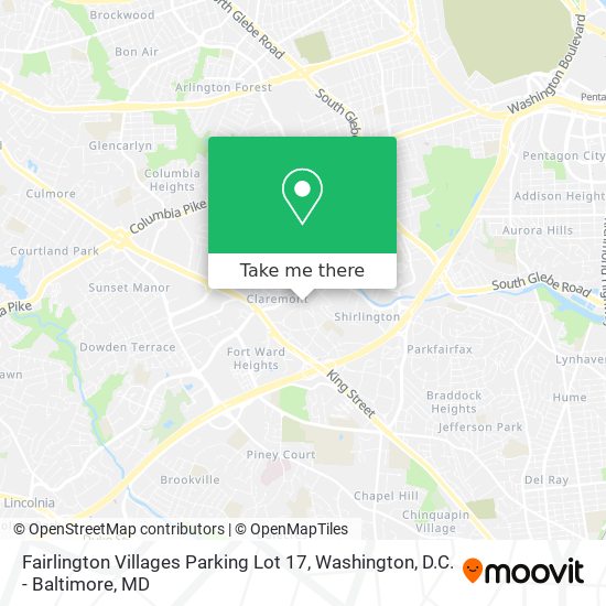 Mapa de Fairlington Villages Parking Lot 17