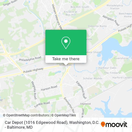 Mapa de Car Depot (1016 Edgewood Road)