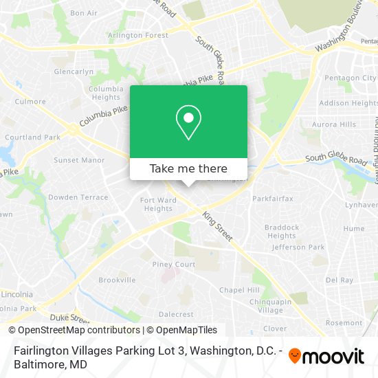 Fairlington Villages Parking Lot 3 map