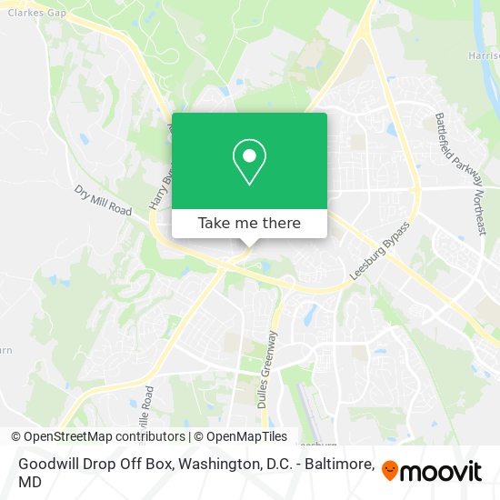 Mapa de Goodwill Drop Off Box